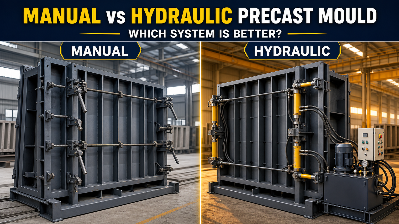 Manual vs Hydraulic Precast Mould: Which System Is Better for Your Plant?