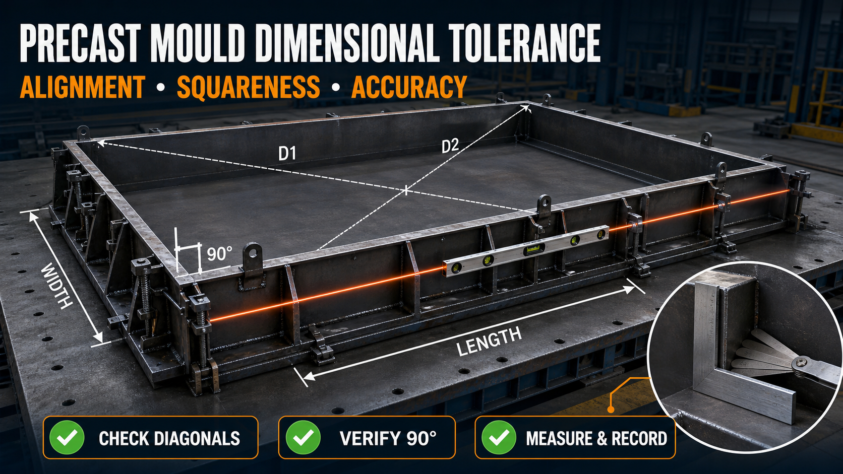Precast Mould Dimensional Tolerance: How to Check Alignment, Squareness and Accuracy