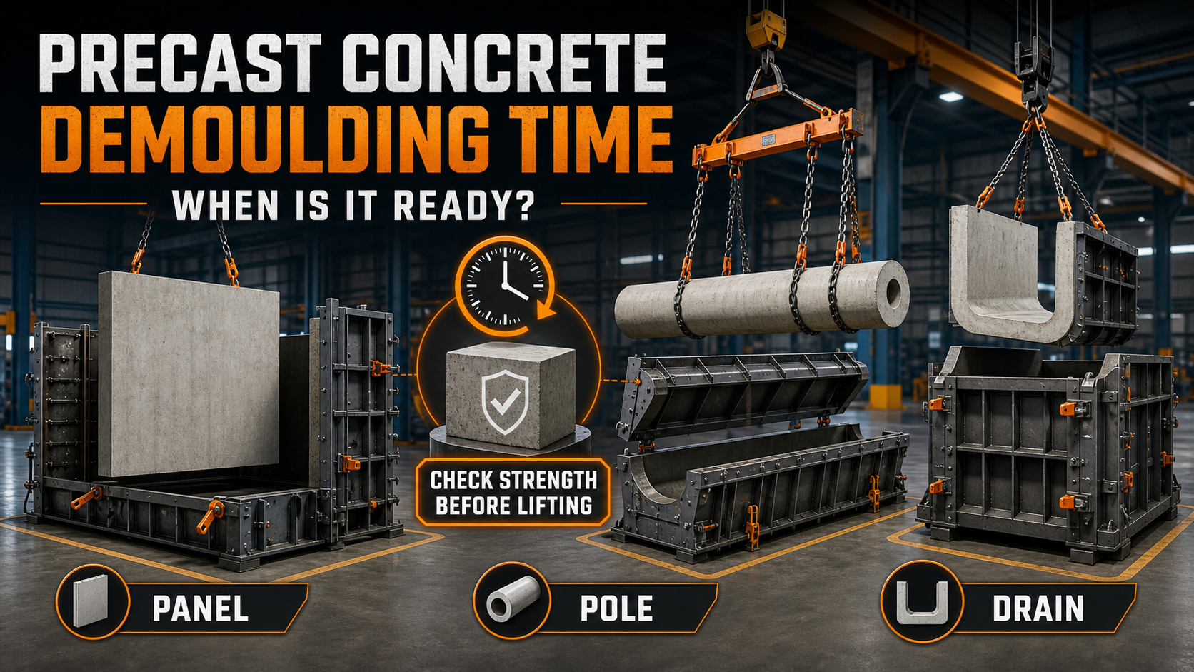 Precast Concrete Demoulding Time: When Is a Panel, Pole or Drain Ready?