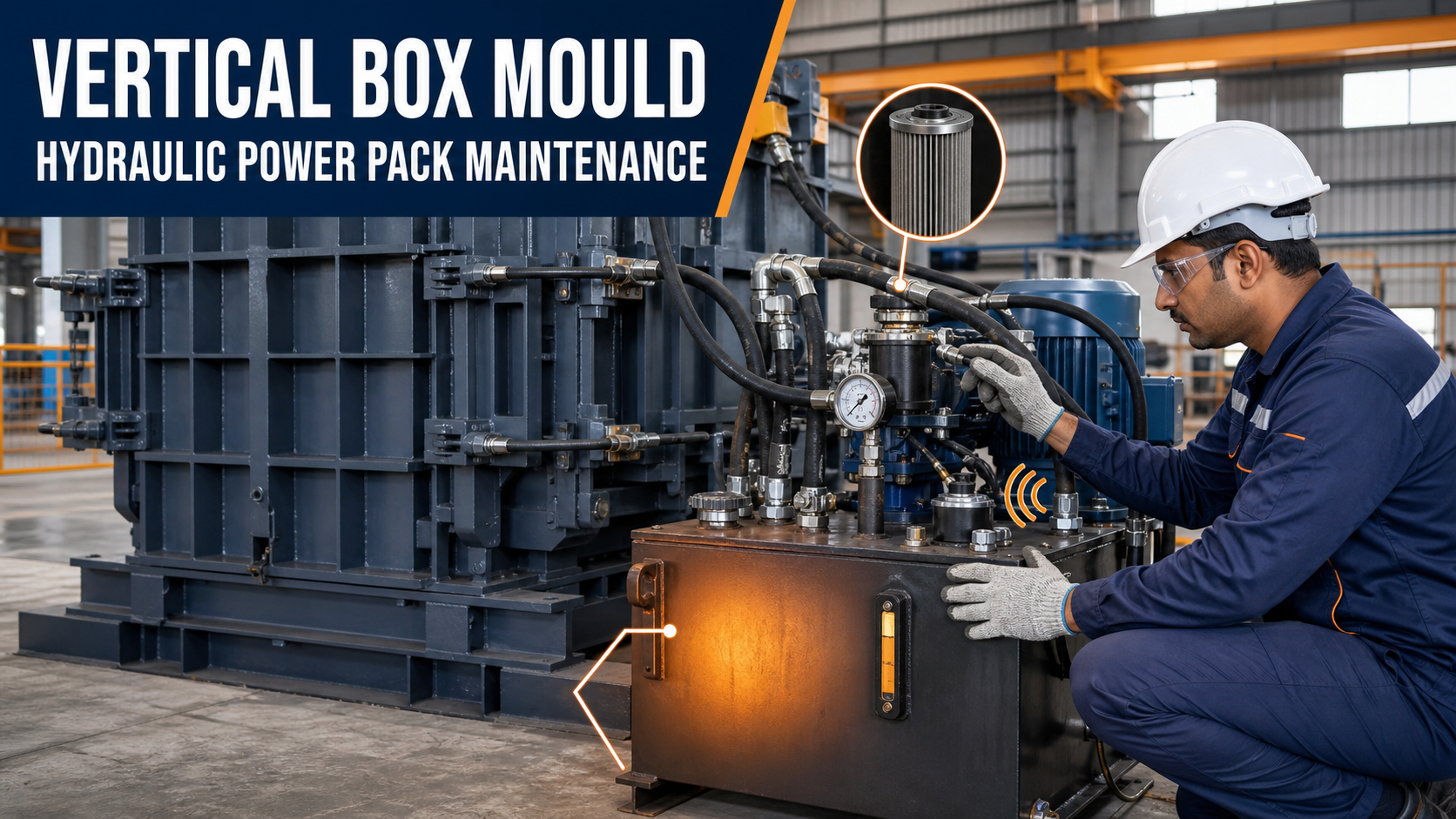 Vertical Box Mould Hydraulic Power Pack Maintenance: Oil Heating, Filter Blockage and Pump Noise